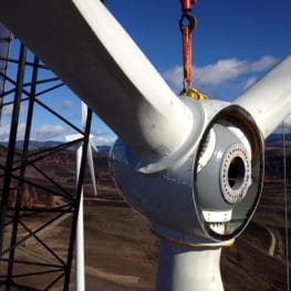 wind turbine close up